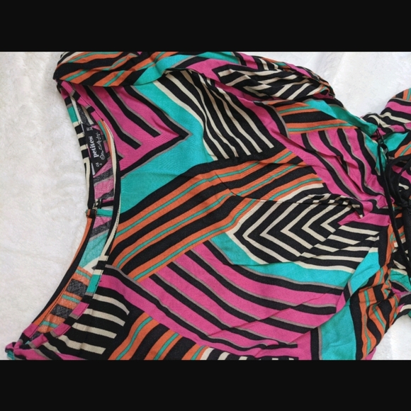 Miss Selfridge Bold Print 80's Style Dress - Picture 3 of 5